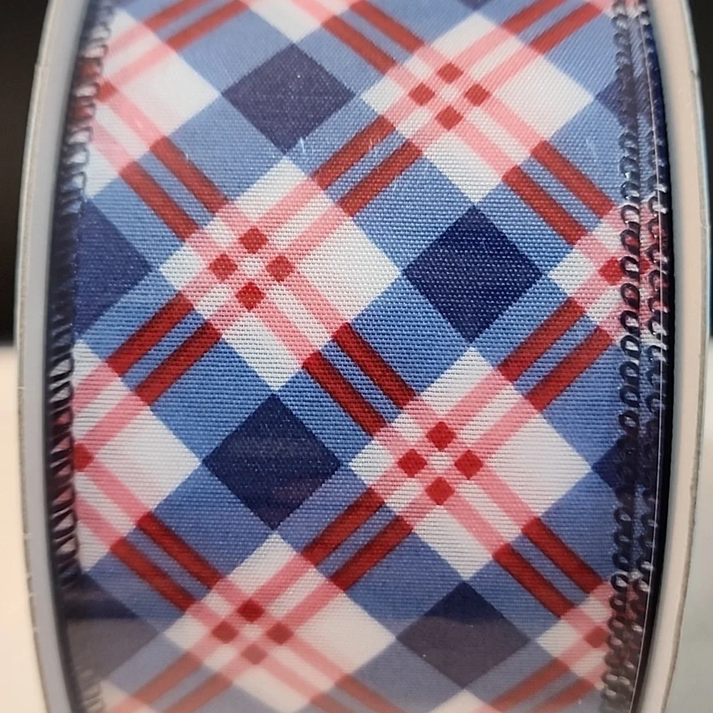 NEW Patriotic Kirkland Wire-edged Ribbon 2-1/2